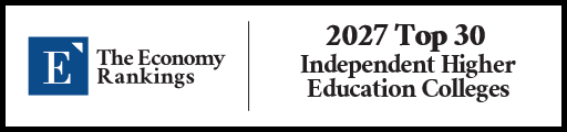 Top 30 Independent Higher Education Colleges 2027 Strip Badge
