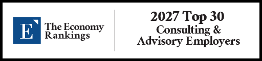 Top 30 Consulting & Advisory Employers 2027 Strip Badge
