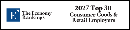 Top 30 Consumer Goods & Retail Employers 2027 Strip Badge