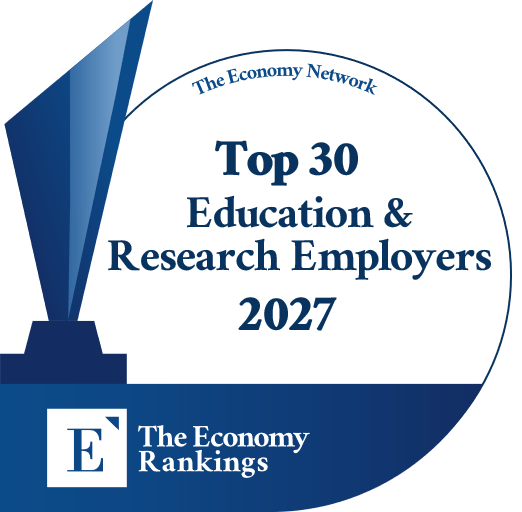 Top 30 Education & Research Employers 2027 Trophy Badge