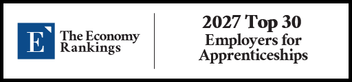 Top 30 Employers for Apprenticeships 2027 Strip Badge