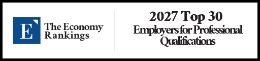Top 30 Employers for Professional Qualifications 2027 Strip Badge