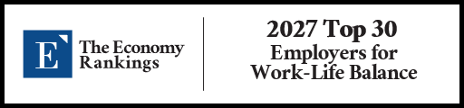 Top 30 Employers for Work-Life Balance 2027 Strip Badge