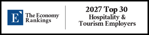 Top 30 Hospitality & Tourism Employers 2027 Strip Badge