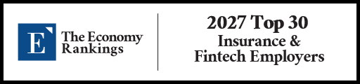 Top 30 Insurance & Fintech Employers 2027 Strip Badge