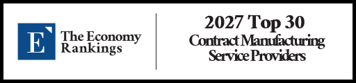 Top 30 Contract Manufacturing Service Providers 2027 Strip Badge