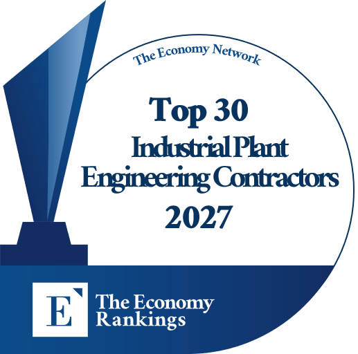 Top 30 Industrial Plant Engineering Contractors 2027 Trophy Badge