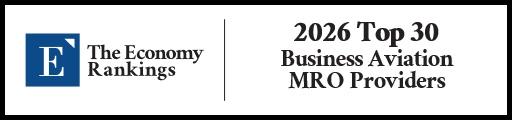 Top 30 Business Aviation MRO Providers 2026 Strip Badge