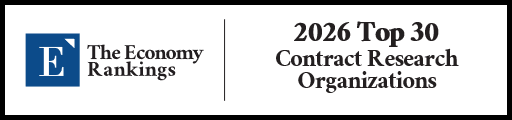 Top 30 Contract Research Organizations 2026 Strip Badge