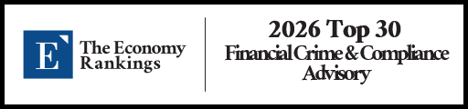 Top 30 Financial Crime & Compliance Advisory 2026 Strip Badge