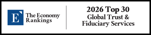 Top 30 Global Trust & Fiduciary Services 2026 Strip Badge