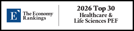 Top 30 Healthcare & Life Sciences PEF 2026 Strip Badge