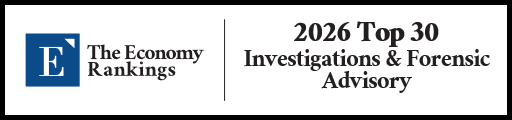 Top 30 Investigations & Forensic Advisory 2026 Strip Badge