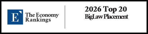 Top 20 BigLaw Placement Rankings 2026 Strip Badge