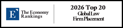 Top 20 Global Law Firm Placement Rankings 2026 Strip Badge
