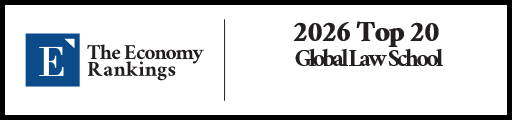 Top 20 Global Law School Rankings 2026 Strip Badge