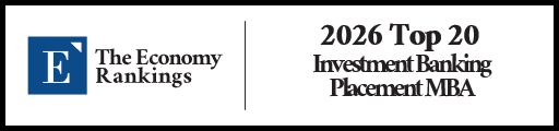 Top 20 Investment Banking Placement MBA Rankings 2026 Strip Badge