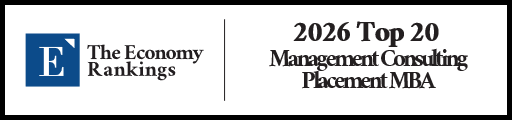 Top 20 Management Consulting Placement MBA Rankings 2026 Strip Badge