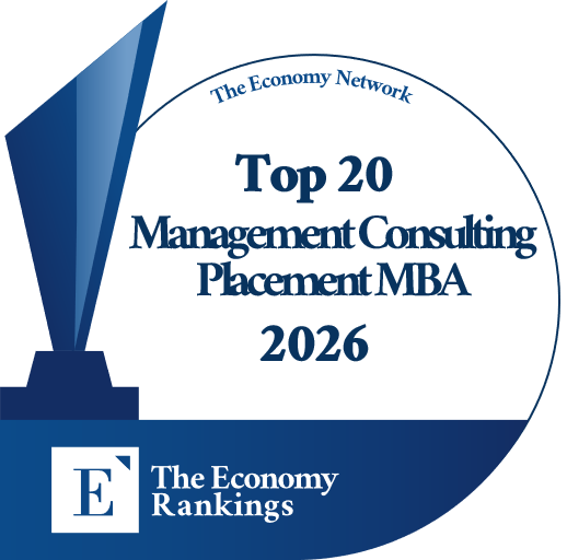 Top 20 Management Consulting Placement MBA Rankings 2026 Trophy Badge