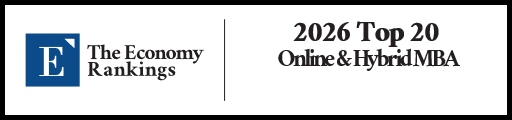 Top 20 Online & Hybrid MBA Rankings 2026 Strip Badge