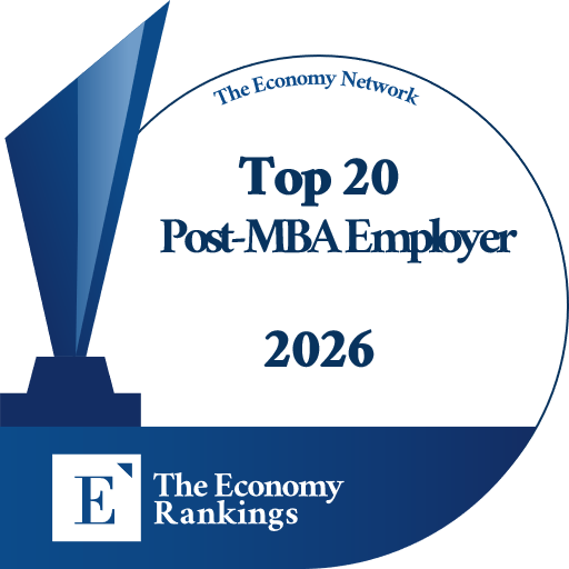 Top 20 Post-MBA Employer Rankings 2026 Trophy Badge