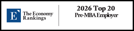 Top 20 Pre-MBA Employer Rankings 2026 Strip Badge