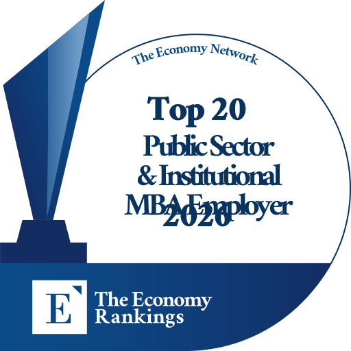 Top 20 Public Sector & Institutional MBA Employer Rankings 2026 Trophy Badge