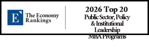 Top 20 Public Sector, Policy & Institutional Leadership MBA Programs 2026 Strip Badge