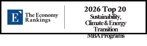 Top 20 Sustainability, Climate & Energy Transition MBA Programs 2026 Strip Badge