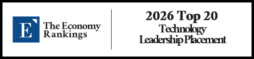Top 20 Technology Leadership Placement Rankings 2026 Strip Badge